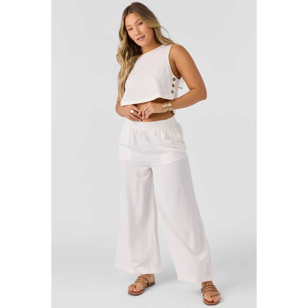 NEW O'NEILL sanders wide leg pants in white